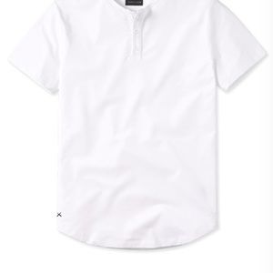 Cuts Curve Hem, Henley, White - Mens T-shirt - Never worn (NWT).